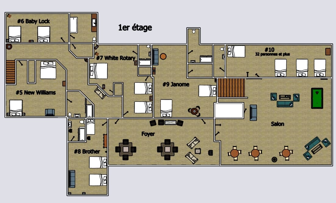 Plan du premier étage de l'Usine Stanstead